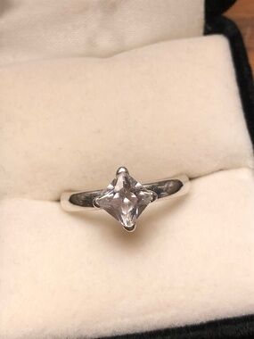 Danish sterling 925 solitaire stone ring